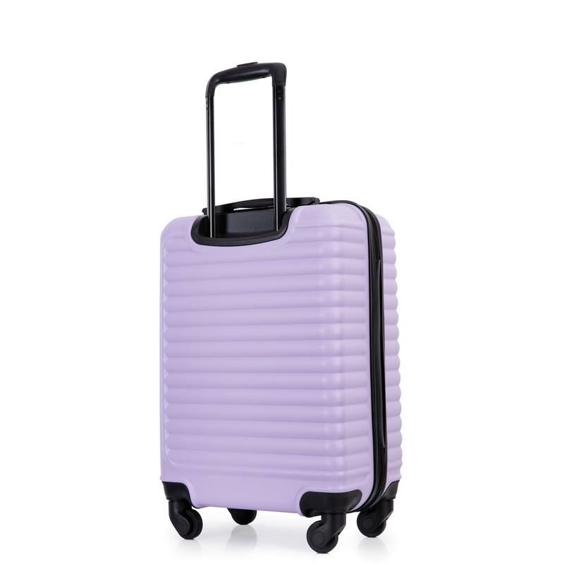 20" Travel Luggage Adjustable Pull Rod Suitcase Spinner Wheels Bed